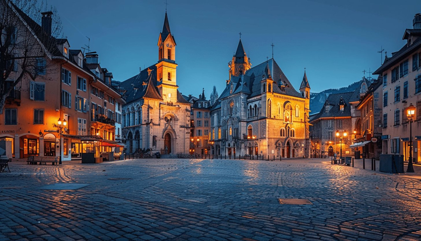 Profitez des illuminations sur les églises d'Annecy